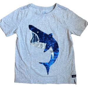 Joules Archie Shark Shirt size 9 flip sequin Made for Mischief